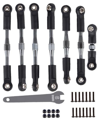 HopsupRC 1/10 Scale Adjustable Turnbuckles and Body Shells Upgrade Kit for Slash Rustler Stampede Bandit VXL 4WD RC Cars