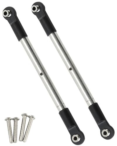 HopsupRC Stainless Steel Adjustable Turnbuckles for 1 10 WideMaxx 89086 4 RC Car Upgrade Parts Compatible with fj45 rc body 1 10
