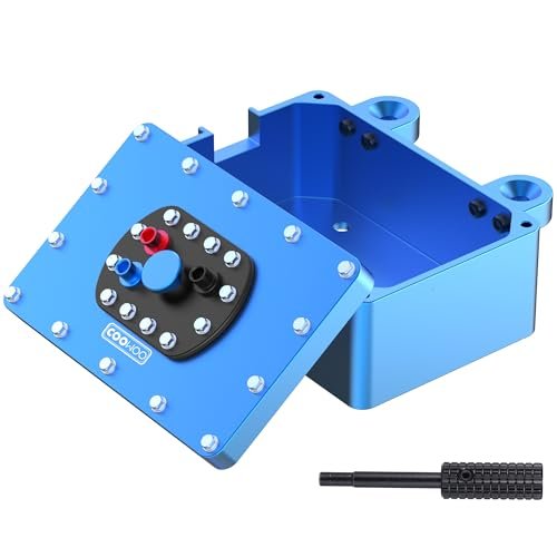 COOWOO Aluminum Alloy Receiver Box Upgrade Parts for 1/10 SCX10 RC Trucks Precision CNC Machined for Enhanced Durability and Thermal Performance Blue Compatible with Vaterra RC Trucks