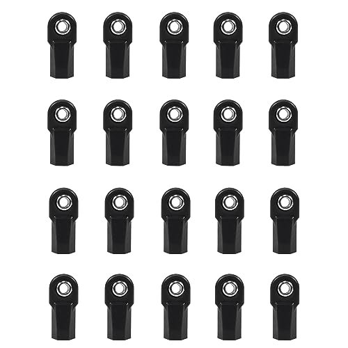 AMK SCX10 M4 RC Link Rod Ends 4mm Tie Rods Joints with 7mm Pivot Ball Universal Building Kit for 1/8 RC Truck Kit TRX6 D90 TF2 CC01 Gen7 Gen8 TRX4 Upgrades 20Pcs Straight