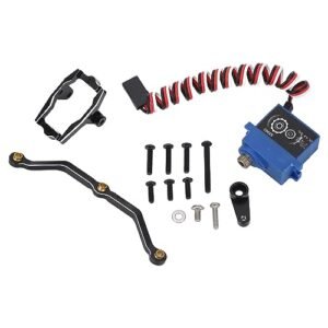 7kg RC Digital Servo Motor Kit with Servo Mount Bracket Arm and Steering Link for Traxxas TRX4M 1/18 RC Crawler Car