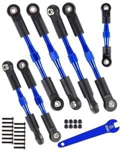 RCMYou Navy Blue Aluminum RC Turnbuckles Camber Links Upgrade for 1/10 Slash Stampede Rustler Bandit 2WD Models