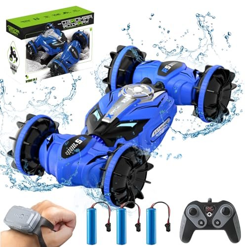 GoolRC Gesture Sensing RC Stunt Car 2.4GHz 4WD Hand Remote Control Transformable Amphibious Toy for Kids