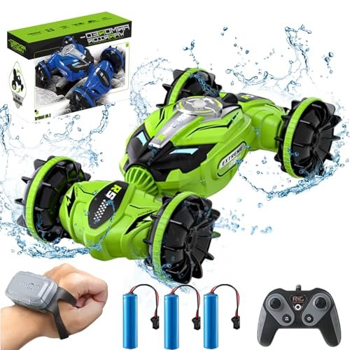 GoolRC Gesture Sensing RC Stunt Car 2.4GHz 4WD Hand Remote Control Transformable Off Road 360 Rotating Amphibious Toy for Kids