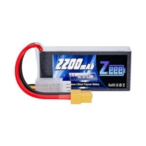 Zeee 2S 2200mAh 7.4V 50C Lipo Battery with XT60 Connector for RC Car Quadcopter and More