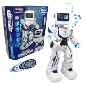 Robot Coupe RC 2100 Interactive Talking Dancing Remote Control Robot Toy with Light Up Eyes and Backpack STEM Educational Gift for Kids Ages 8 12