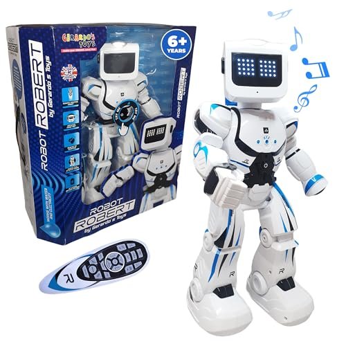 Robot Coupe RC 2100 Interactive Talking Dancing Remote Control Robot Toy with Light Up Eyes and Backpack STEM Educational Gift for Kids Ages 8 12