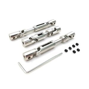 ZEZEFUFU 3Pcs Stainless Steel Drive Shaft Kit for General Lee RC Car Jumps WPL B16 B36 1 16 Scale