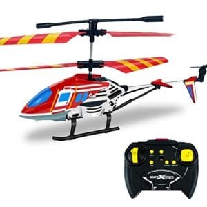 Fireman Themed RC Helicopter Remote Control Replacement for Kids Ages 5 10 with LED Lights 3.5 Channel Gyro Stabilizer and Altitude Hold