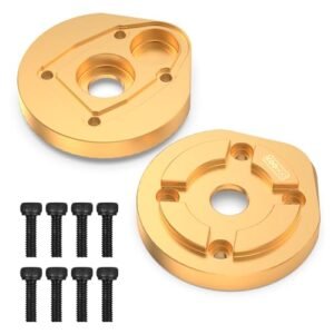 COOWOO Brass RC Outer Portal Covers Set of 2 Precision CNC Machined for SCX10 III Enhanced Stability and Durability
