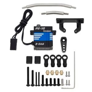 MEUS RACING TRX4M Servo 8.5KG Servo Mount Servo Arm Kit Upgrade for New Bright RC Truck F150 1/18 RC Crawler