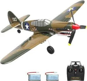 VOLANTEXRC P40 Warhawk RC Plane with 3 RC Radio Modes 4 Channel Remote Control Airplane for Beginners and Experts