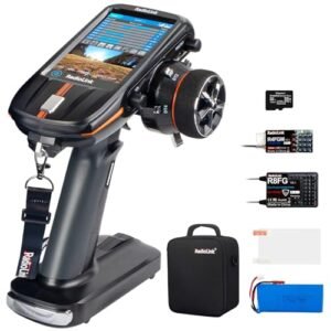 Radiolink RC8X FPV RC Spitfire 8 Channels 2.4G Transmitter with R8FG R4FGM V2.1 Gyro Receiver 4.3 IPS Touch Screen for Crawler Drifting Cars Boats