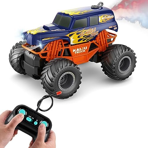 GoolRC 1 16 Scale RC Truck All Terrain Off Road Monster Truck with Spray and LED Lights for Kids Boys and Girls RC Truck Scale Comparison