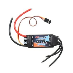 HUIOP Black Bidirectional ESC, Bidirectional 60A Brushless ESC for Car/Boat/Ship Pneumatic Underwater Propeller