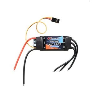 HUIOP Black Bidirectional ESC, Bidirectional 70A Brushless ESC for Car/Boat/Ship Pneumatic Underwater Propeller