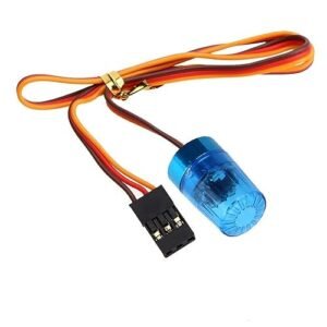 WONFAST Ultra Bright LED Police Light Rotating Flash Alarming Strobe Lamp 5 Modes for RC Truck vs RC Car 1/8 1/10 1/14 Scale Models Blue