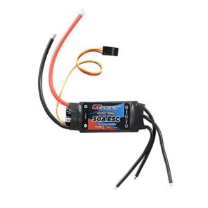 HUIOP Black Bidirectional ESC, Bidirectional 50A Brushless ESC for Car/Boat/Ship Pneumatic Underwater Propeller