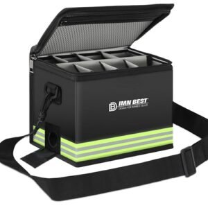 ImnBest Lipo Safe Bag Fireproof Explosion Proof Large Capacity Storage Box for Lipo 7.2 V RC Battery with Robust Handle and Mesh Bag
