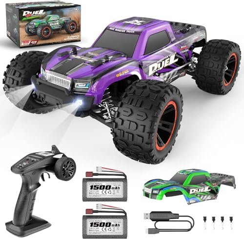 HAIBOXING 1/14 Scale RC Monster Truck with Interchangeable Body Shells 42mph High Speed 4WD Off Road Waterproof RTR Hobby Truck for Adults and Kids HBX2105