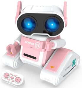 STEMTRON RC Robot Toys for Kids Rechargeable Remote Control Robot Toy with Auto Demo Dance Moves Music Shining LED Eyes Perfect Gift from RC Willey Furniture Draper