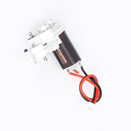 RCAWD SCX24 Eaglet 50 RC Trainer 050 55T Carbon Brushed Motor and Metal Gearbox Combo Transmission Parts AXI31608 for Axial 1/24 Silver