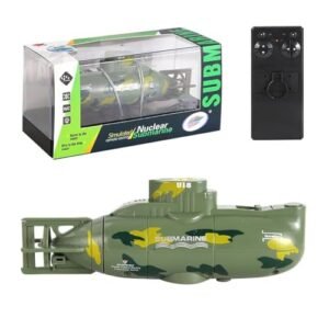 AquaPro Mini RC Electric Submarine 6 Channel Waterproof Toy for Kids Green