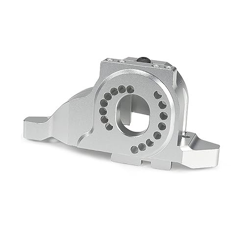 TRX4 Motor Mount CNC Aluminum Upgrade for 1/10 RC Crawler Defender Bronco Sport TRX6 G63 8290 TRX4 Accessories Perfect for OV 10 Bronco RC Plans Silver