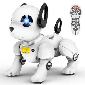 SUPIREO RC Robotic Dog Toy Programmable Smart Interactive Remote Control Pet with Music Dancing and Stunt Functions for Kids