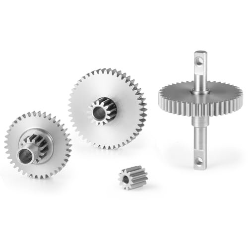 MOHERO Stainless Steel 40.3 1 Low Range Transmission Gear Pinion Set Compatible with Beadlock Wheels RC Car Traxxas 1/18 TRX4M Bronco Defender Crawler Upgrade