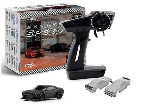 Turbo Racing RC Turbo Mack Truck 1 76 Scale Mini Remote Control Car with 2WD RTR On Road Track Racing and Full Proportional 2.4GHz Transmitter for Adults