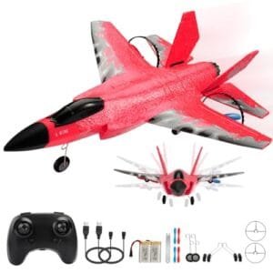F 35 RC Plane 2.4GHZ Ready to Fly Remote Control Airplane with RC Hobby Batteries and 6 Axis Gyro Stabilizer for Beginners Kids Adults