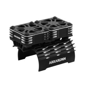 30mm RC Cooling Fan with Motor Heatsink Bracket for 1/10 1/12 Scale RC Car Size Scale Models 28000RPM Twin Metal Motor Cooling Fans
