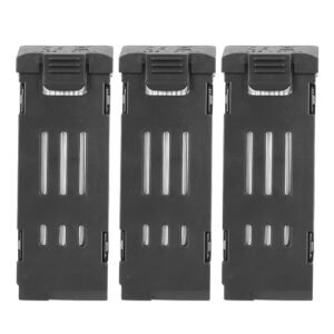 3PCS 3.7V 1800mAh Replacement Drone Lithium Battery Compatible with E58 E68 JY109 998PRO Quadcopter High Capacity UAV Battery