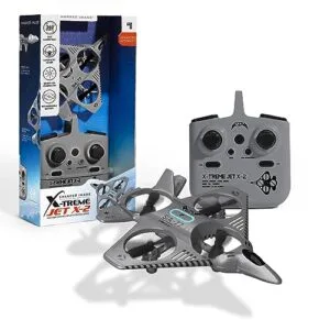 Sharper Image X-Treme Jet X-2 High Performance Remote Control Drone with 2.4 GHz RC Radio Range Advanced Auto Pilot and 360 Barrel Roll Grey Age 8 Plus