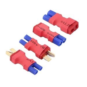 Wmzjnljy 4pcs Deans T Plug to EC2 Male Female RC Connector Adapter W32 4