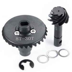 BRKRC Jet Turbine Engine RC Heavy Duty Overdrive Bevel Gear 30T 8T for 1/10 RC Crawler Axial SCX10 II AR44 AR45 Capra Portal Axle Spare Parts