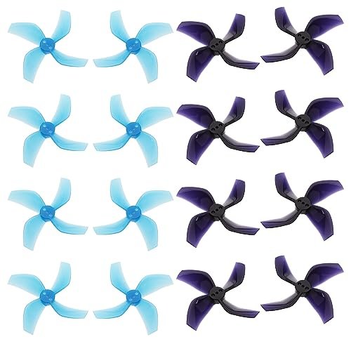 Micro Traders 16PCS 2020 4 Blade Propellers 1.5mm Shaft Compatible with Beta85X HD Digital VTX Drone 1103 8000KV 1105 5000KV Brushless Motors