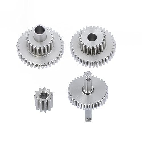 FACCNOY Stainless Steel Underdrive Gearbox Transmission Gear Set with RC Car Upgrade Battery Compatibility for TRX4M K10 1/18 RC Crawler Car