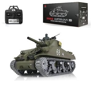 TOUCAN RC HOBBY Henglong 1 16 Customized 7 0 M4A3 Sherman Hobby Engine RC Tank with 360 Degree Turret and Metal Tracks