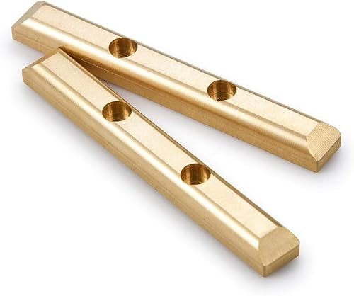COOWOO Brass Boulder Bars Upgrade Parts for 1/24 SCX24 AXI90081 AXI00001 AXI00002 AXI00004 RC Crawler Cars Set of 2 Enhance Performance with Rupture RC Tires