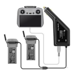 Hanatora 3 in 1 Battery Car Charger for DJI Air 3S Air 3 Drone 12V Rapid Charging Hub Accessories Perfect for the Biggest RC Car Jump in the World
