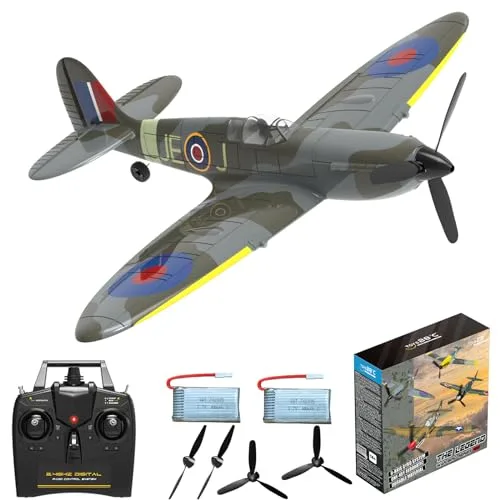 Radio Queen RC Plane 28°C 4CH Ready to Fly Spitfire with Xpilot Stabilization System for Beginners 76112 RTF
