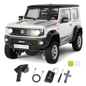 Terucle 1 16 Scale 3WD Suzuki Jimny Exhaust RC Car with Simulated Smoke and Sound 2 4Ghz Remote Control Off Road Truck