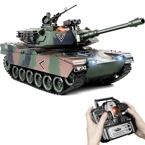 Supdex 1 18 RC Battleship Model 2.4Ghz Remote Control Tank with Smoke Light Sound and Water Bombs for Adults and Kids