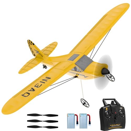 28℃ RC Trainer Plane 3 Channel Remote Control Airplane Sport Cub S2 with XPilot Stabilization System for Beginners Kids Adults Yellow 761 14 RTF