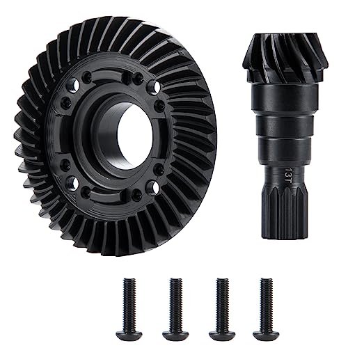 BRKRC Steel Front Rear Differential 13T 42T Diff Gears Set for Aftershock RC Monster Truck Traxxas X Maxx 6S X Maxx 8S XRT 8S Upgrades Front Pinion Gear Diff Ring