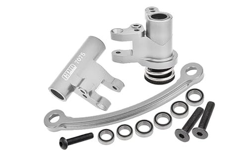 Aluminum 7075 Steering Bellcrank Set for Losi 1/10 Lasernut U4 Tenacity and Tenacity DB Pro Upgrades Silver