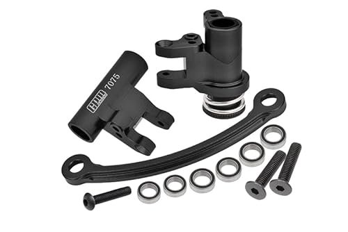 Aluminum 7075 Steering Bellcrank Set for Losi 1/10 Lasernut U4 Tenacity and Tenacity DB Pro Upgrades Black