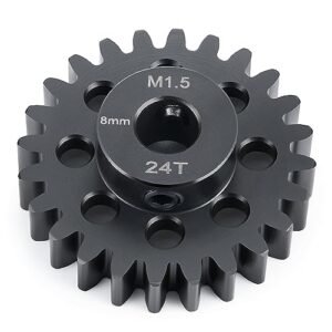 BRKRC Steel 1.5 Mod Xmaxx 24T Pinion Gear M5 Screw 8mm Bore S911 RC Truck Parts for 1 5 X MAXX 1 10 E REVO RC Buggy Truck